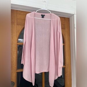 Sara Campbell Petal Pink 100% Cashmere Wrap Cardigan Sweater Size Small